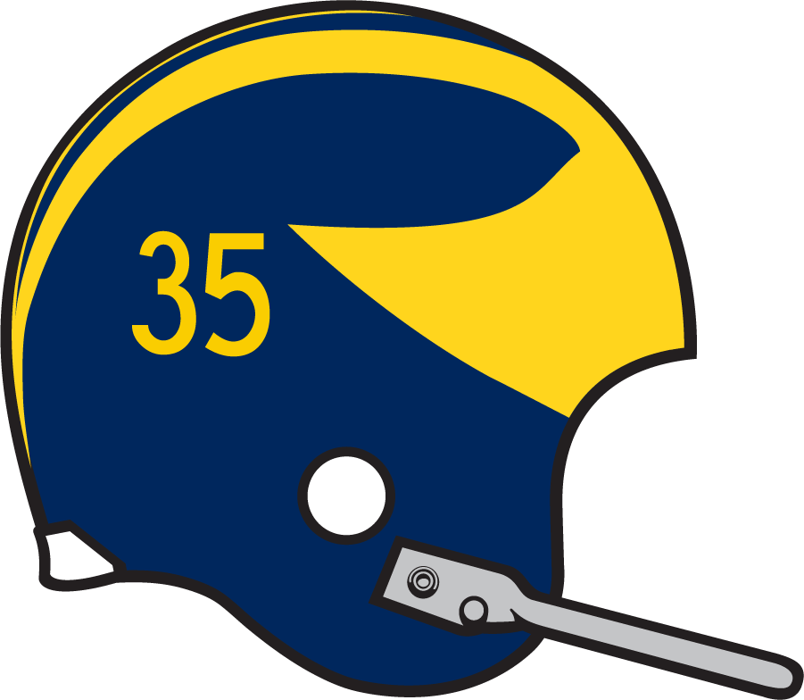 Michigan Wolverines 1959-1968 Helmet Logo diy DTF decal sticker